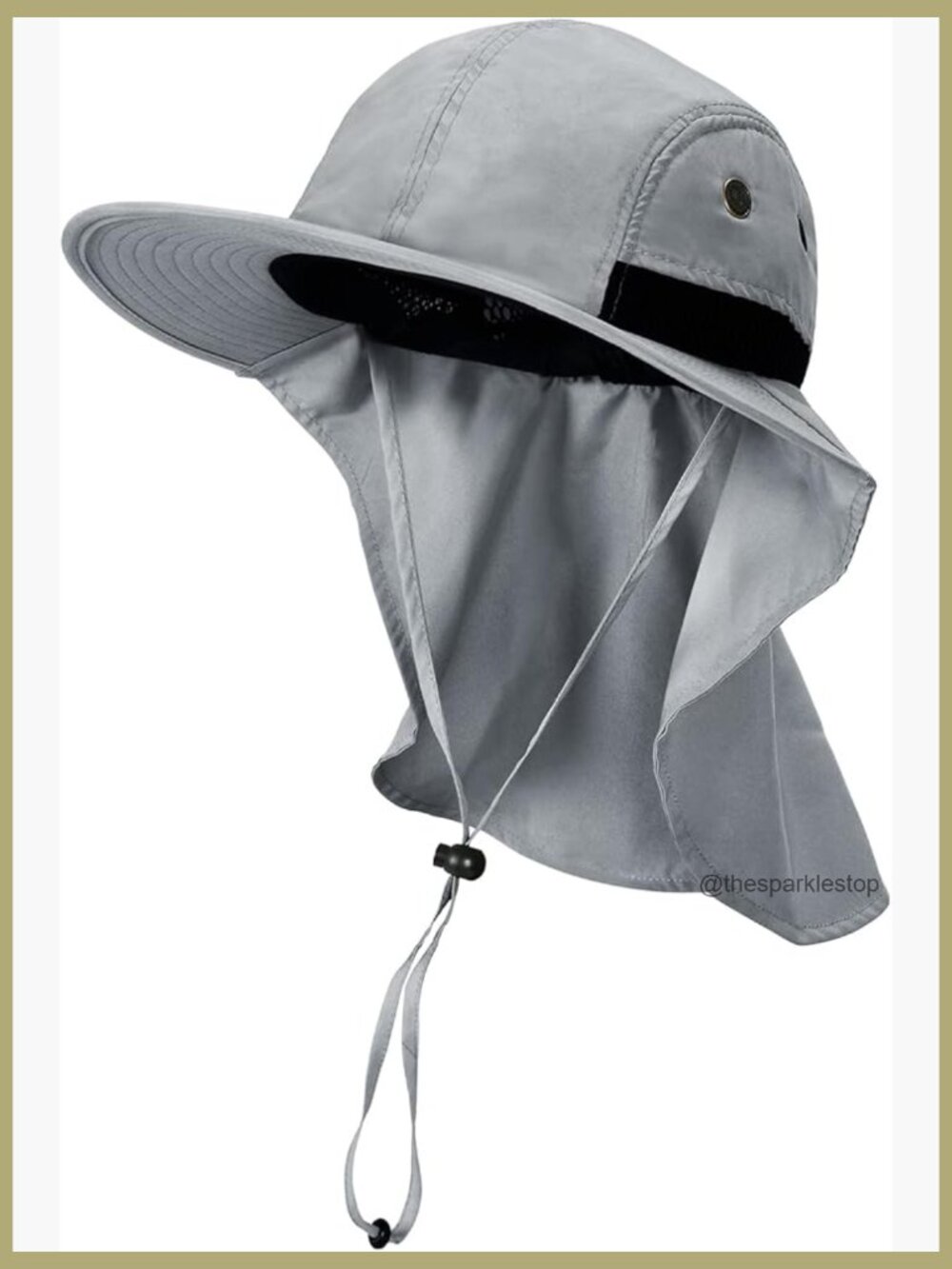 Wide Brim Sun Hat with Neck Flap, UPF 50+ UV Protection, Foldable Brim